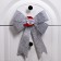 Light bow "Snowman Bow" 24x32 cm, 1 LED, batteries LR44x2 (included), flicker, glow of multi