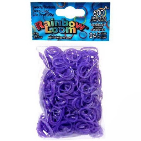 Rubber bands for weaving bracelets Rainbow Loom, collection "Cloudberries", dark purple