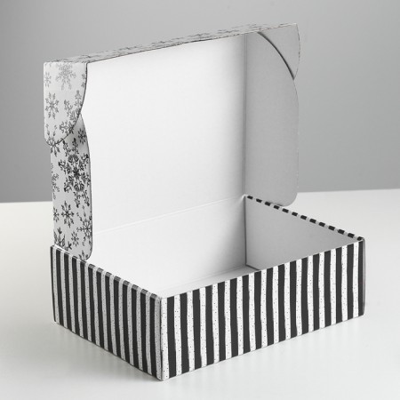 Folding box "Snow", 30.7 x 22 x 9.5 cm, new year-3