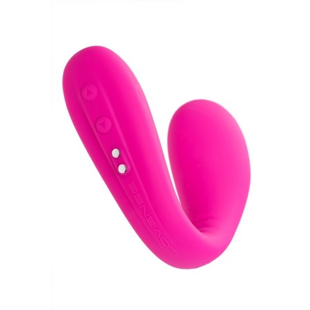 Vibrator for pairs Lovense Quake Dolce, silicone, pink color, 20 cm-8