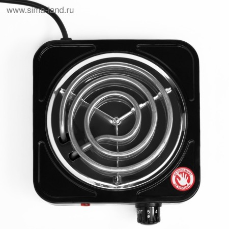 Electric tile Luazon LHP-001, 1 burner, 1000 watts, heater spiral, black-2