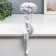 Polystone souvenir "Girl with a lush hairstyle, thoughtful" white 40x12x13.5 cm