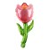 Foil ball 18 "Tulip on a stick", the color is pink