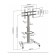 Stage for the TV Ultramounts UM307W White 37 "-86" Max.50kg floor mobile