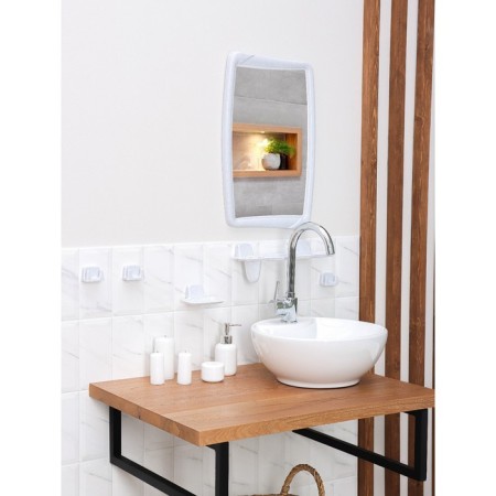 Bathroom set, color white marble