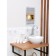Bathroom set, color white marble