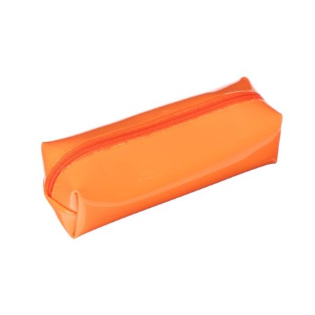Penal soft, 1 department, 60 x 195 x 50 mm, voluminous, artificial leather, neon K-721, orange