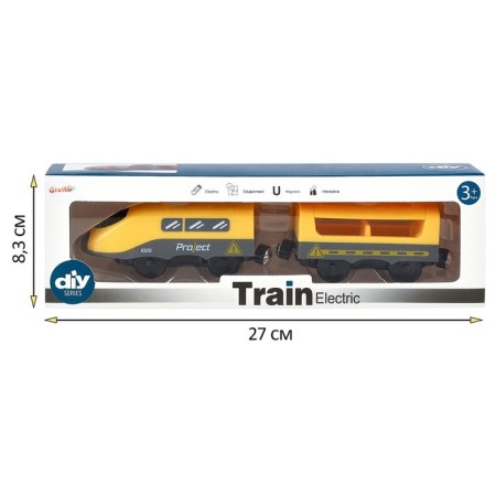 Train toy "My City", 2 items, on batteries, yellow-8