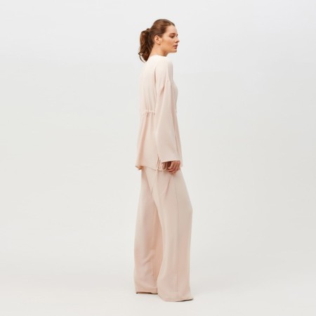 Women's costume (tunic, trousers) minku: casual collection beige color, size 42-4