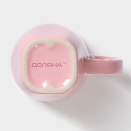 Ceramic share mug "Pastel", 280 ml, pink color-6