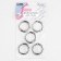 Carabin ring is flat, d = 20/28 mm, thickness - 4 mm, 5 pcs, silver color
