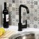 Kitchen mixer Wasserkraft Elbe A7407, single -leaf, brass, black