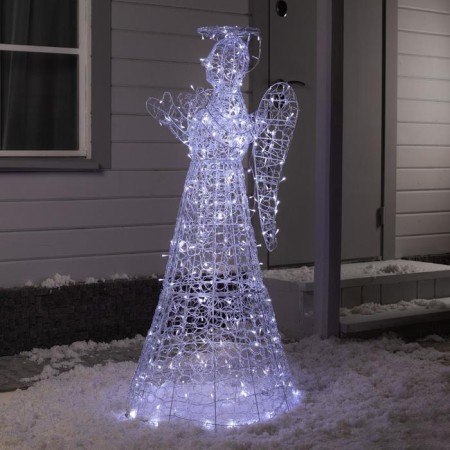 LED figure "Angel" 65 × 140 × 65 cm, metal, 31 V, flicker, glow warm white-2