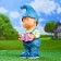 Garden figure "Boy-Gnom with a watering can" 13x13x33cm