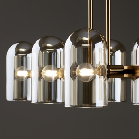 Suspended lamp Freya Fr5427PL-06BS Firefly, 310x640x640 mm, E14, 6x40W, brass color-2