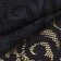 Lace elastic fabric "Patterns", 175 mm × 2.7 ± 0.5 m, black color