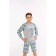 Sweatshirt for boys, height 140 cm, gray color, multicolor