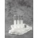 Perfume bottle, with a spray, glass, 5 ml, packing - 3 pcs, color gray