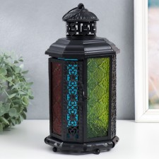 Summary metal, glass for 1 candle 