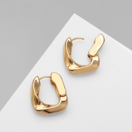 Earrings Metal "Bohemia" Bulletin Mini, Color Gold-3