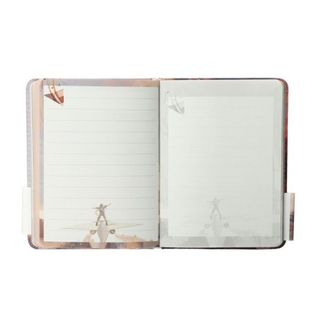 Gift notebook, A6, 96 sheets, color block, with a knife, PVC cover, "Element of the sky", mix-8