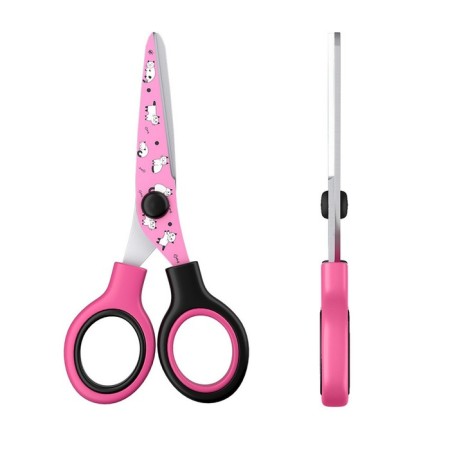 Baby scissors 13 cm, Erichkrause Junior Decor Cats, with print on blades-1