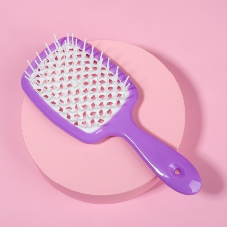 The comb is massage, wide, ventilated, 8.3 × 20 cm, color mix-4