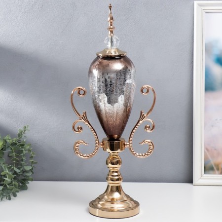 Interior metal souvenir, glass "Mosaic" gold 56.5x15x24 cm