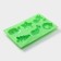 Baking uniform "New Year", silicone, 27 × 17 × 2 cm, 6 cells, green color