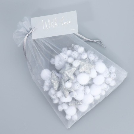 Bag Gift Organza Silver "You", with a nameplate 16 x 24 cm +/- 1.5 cm-3