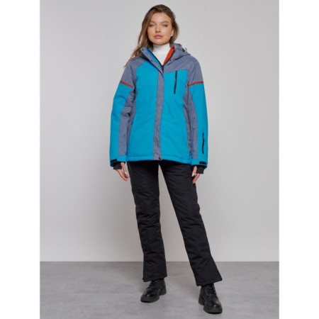 Ski jacket women's winter, size 60, blue color-13