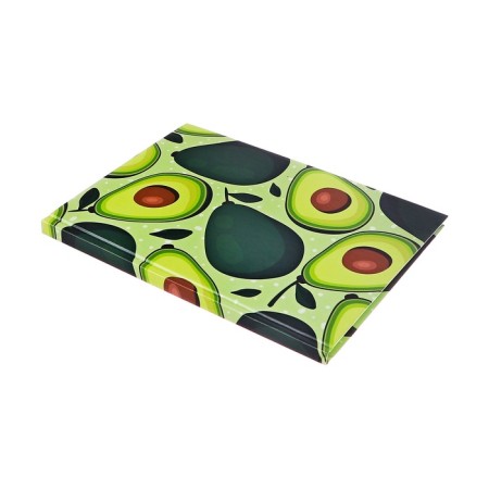 Diary Nedtir A5 80l, 7BC, Calligrata, Avocado. Pattern, matte lamination-1