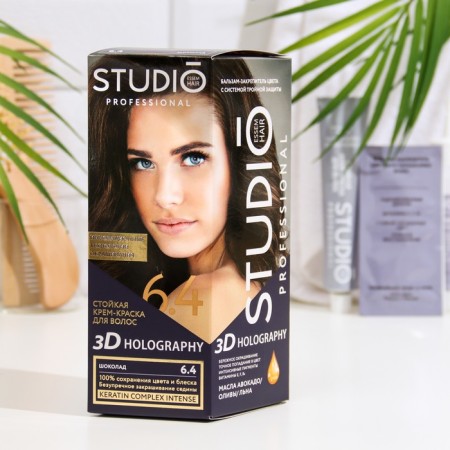 Studio Professional Studio Professional Hair Cream 3D Holography, tone 6.4 chocolate, 115 ml
