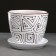 Pot floral abstraction white 1 l