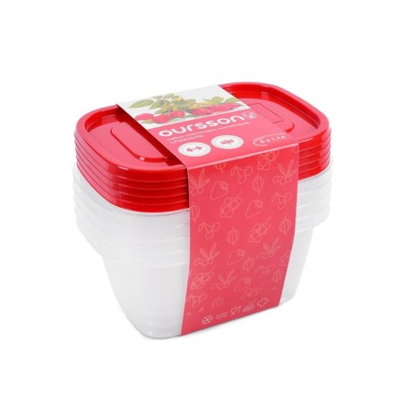 Set of plastic containers Oursson, volume of 1.1 l, 5 pcs