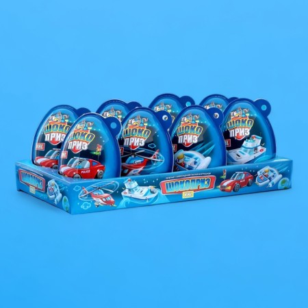 Cookies "Chocoprize XXL" with chocolate paste and toy, an egg-surplus egg, for boys, 30 g