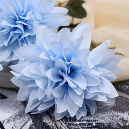 Artificial flowers "Garden Georgin" 9x60 cm, blue-1