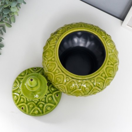 Souvenir Interior ceramics Casket "Scales" Green 29x22x22 cm-2