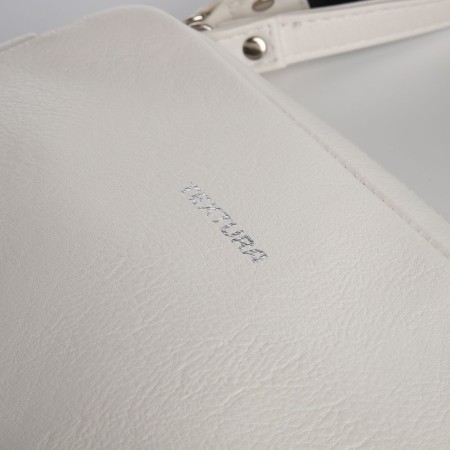 Women's bag over the shoulder Textura, small size, white color-3