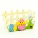 Easter decor of white basket "Chicken" 10x16x9 cm