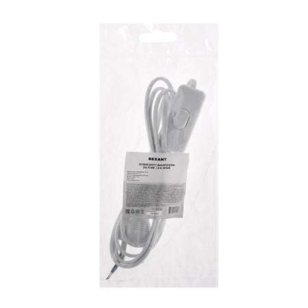 Rexant network cord, with a switch, 1.8 m, 2x0.75 mm2, white-4