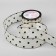 Kapron tape "Peas", with velvet embossing, 25 mm × 9.1 ± 0.5 m, beige color/black