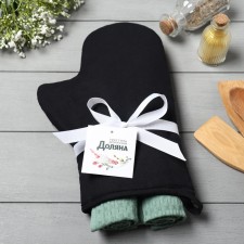 Set kitchen hope mittens 18x28cm, waffle towel 2 pcs. 35x60cm