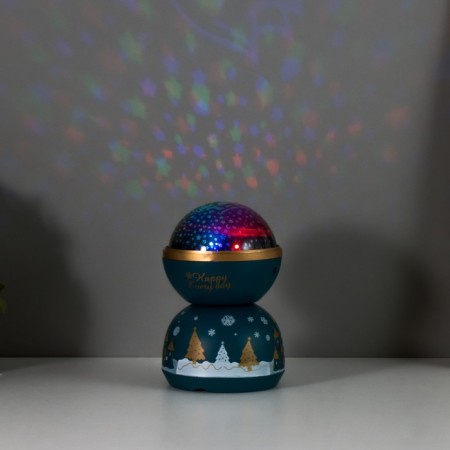 Night Projector "Winter Fairy Tale" LED 3HLR44 Green 9x9x15 cm Risalux