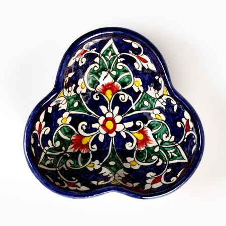 Salennik Rishtan ceramics "Flowers", 13 cm,-2