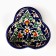 Salennik Rishtan ceramics "Flowers", 13 cm,