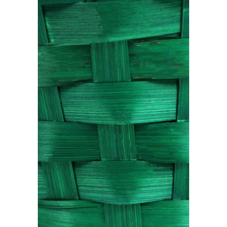 Wicker basket, D13 x h9.5/28cm, bamboo, green-6