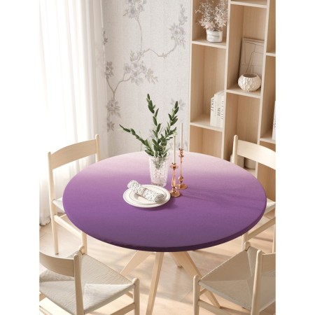 The tablecloth “purple gradient”, round, oxford, elastic band, size 140x140 cm, diameter 105-120 cm-2