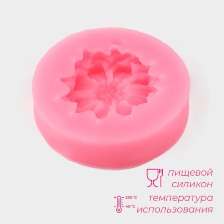 Mold Dolyana "Flower", silicone, 4.5 × 4.5 × 1.4 cm, color mix-1