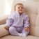 Children's costume (sweatshirt, trousers) minku lilac color, height 80-86